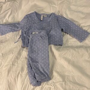 Janie and Jack Lavender Dot Pajama Set